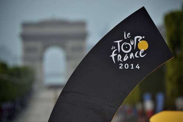 - PARIS, FRANCE: Illustration picture shows a logo at the last stage of the 101st edition of the Tour de France cycling race, 137,5km from Evry to Paris Champs-Elysees, France, on Sunday 27 July 2014. DAVIDxSTOCKMAN  x60621212x