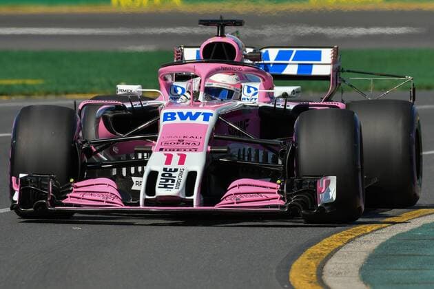 March 23, 2018: Sergio Perez (MEX) 11 from the Sahara Force India F1 team during practice session one at the 2018 Australian Formula One Grand Prix at Albert Park, Melbourne, Australia. Cal Media Formula One 2018: Australia - Practice 1 - ZUMAc04_ 20180323_zaf_c04_014 Copyright: xSydneyxLowx