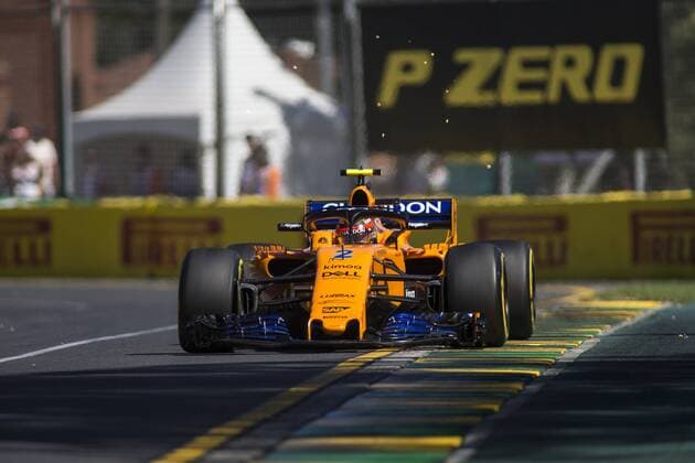 23rd March 2018, Melbourne Grand Prix Circuit, Melbourne, Australia; Melbourne Formula One Grand Prix, Friday free practice; The number 2 McLaren driven by Stoffel Vandoorne  ActionPlus12004164