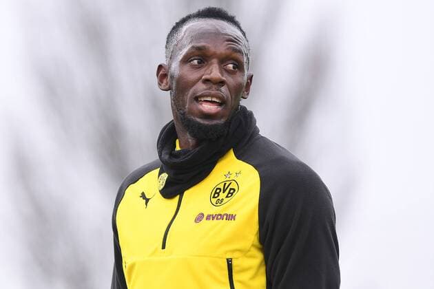 Football 1 Bundesliga training Borussia Dortmund on 23 03 2018 on the training ground in Dortmund Usain Bolt xRx