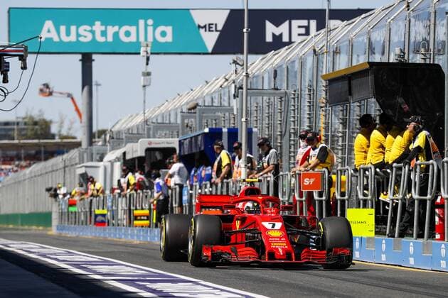 RAIKKONEN Kimi (fin), Scuderia Ferrari SF71H, action during 2018 Formula 1 championship at Melbourne, Australian Grand Prix, from March 22 To 25 - Photo Motorsports: FIA Formula One World Championship WM Weltmeisterschaft 2018, Melbourne, Victoria : Motorsports: Formula 1 2018 Rolex Australian Grand Prix, 7 Kimi Raikkonen (FIN, Scuderia Ferrari), Melbourne Australia