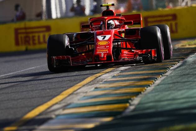 RAIKKONEN Kimi (fin), Scuderia Ferrari SF71H, action during 2018 Formula 1 championship at Melbourne, Australian Grand Prix, from March 22 To 25 - Photo Motorsports: FIA Formula One World Championship WM Weltmeisterschaft 2018, Melbourne, Victoria : Motorsports: Formula 1 2018 Rolex Australian Grand Prix, Melbourne Australia
