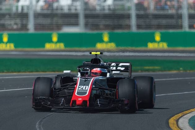 Kevin Magnussen Haas F1 team with his car on the track Grand Prix of Australia 2018 free practice Motorsport Formula 1 23 03 2018 Melbourne Copyright: xIllman Eibner-Pressefotox Ep_eer