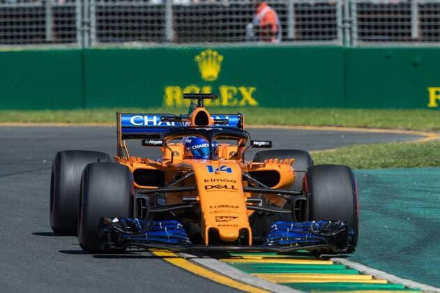 Fernando Alonso McLaren Honda with his car on the track Grand Prix of Australia 2018 free practice training Motorsport Formula 1 23 03 2018 Melbourne Copyright: xIllman Eibner-Pressefotox Ep_eer