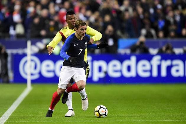 Antoine Griezmann (Fra) FOOTBALL : France vs Colombie - Match Amical - St Denis - 23 03 2018 JBAutissier Panoramic 