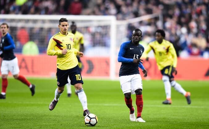 James Rodriguez (Col) - Ngolo Kante (Fra) FOOTBALL : France vs Colombie - Match Amical - Saint Denis - 23 03 2018 FedericoPestellini Panoramic 