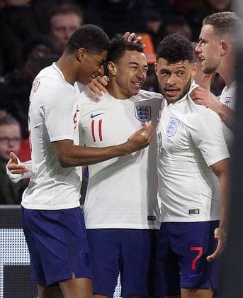 Netherlands v England International Friendly L?nderspiel Jesse Lingard of England celebrates scoring his sides 1st goal during the International Friendly match at Amsterdam Arena, Amsterdam Content Not Available For UK Newspapers Copyright: xPaulxChestertonx FIL-11538-0049