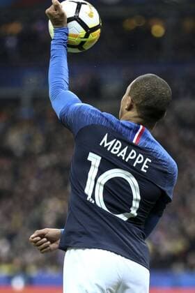 Fußball, Frankreich - Kolumbien March 23, 2018 - Saint-Denis, Ile-de-France, France - Kylian Mbape 10; during the friendly football match between France and Colombia at the Stade de France, in Saint-Denis, on the outskirts of Paris, on March 23, 2018. France v Colombia - International Friendly Länderspiel  - ZUMAn230 20180323_zaa_n230_488 Copyright: xElyxandroxCegarrax