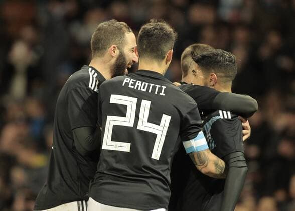 March 23, 2018 - Manchester, England, United Kingdom - Argentina team during the International Friendly Länderspiel match between Italy and Argentina at Etihad Stadium on March 23, 2018 in Manchester, England. Italy v Argentina - International Friendly  - ZUMAn230 20180323_zaa_n230_446 Copyright: xLorisxRosellix
