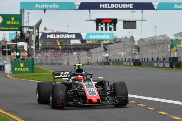 March 24, 2018: Kevin Magnussen (DEN) 20 from the Haas F1 Team leaves the pit for his qualifying lap at the 2018 Australian Formula One Grand Prix at Albert Park, Melbourne, Australia. Cal Media Formula One 2018: Australia - Qualifying and Practice 3 - ZUMAc04_ 20180324_zaf_c04_014 Copyright: xSydneyxLowx