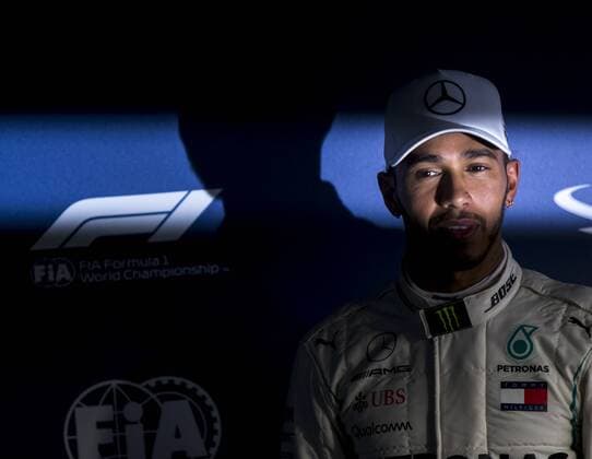 24th March 2018, Melbourne Grand Prix Circuit, Melbourne, Australia; Melbourne Formula One Grand Prix, qualifying; The number 44 Mercedes AMG Petronas driver Lewis Hamilton after claiming pole  ActionPlus12004767