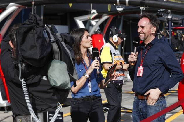 LAFFITE Margot, MONTAGNY Franck (fra), TV presenter commentateur Canal+, portrait during 2018 Formula 1 championship at Melbourne, Australian Grand Prix, from March 22 To 25 - s: FIA Formula One World Championship WM Weltmeisterschaft 2018, Melbourne, Victoria : Motorsports: Formula 1 2018 Rolex Australian Grand Prix, Melbourne Australia