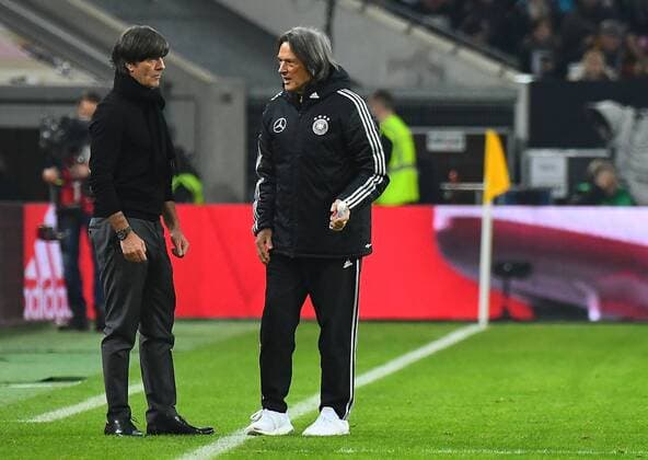 23 03 2018 xjhx Football Test Laenderspiel Germany Spain emspor v l Coach Joachim JOGI Loew German Football National Team DFB Dr Hans Wilhelm Müller Wohlfahrt German Football Association Duesseldorf