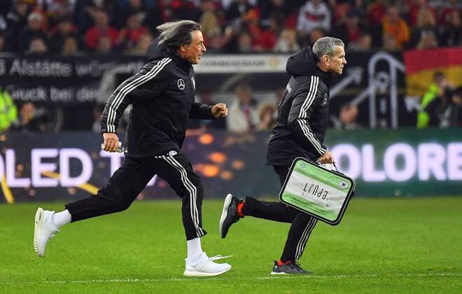 23 03 2018 xjhx Football Test Laender match Germany Spain emspor v l Dr Hans Wilhelm Müller Wohlfahrt German Football Federation Physio CHRISTIAN MÜLLER Duesseldorf