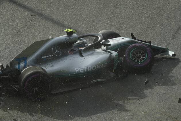 Valtteri Bottas Mercedes AMG Petronas Formula One team after his accident Grand Prix of Australia 2018 Race Motorsport Formula 1 24 03 2018 Melbourne Copyright: xIllman Eibner-Pressefotox EP_eer