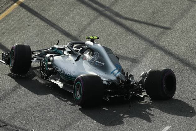 Valtteri Bottas Mercedes AMG Petronas Formula One team after his accident Grand Prix of Australia 2018 Race Motorsport Formula 1 24 03 2018 Melbourne Copyright: xIllman Eibner-Pressefotox EP_eer