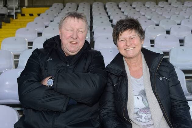 Horst Hrubesch Interim coach of the German womens football National team with Karin Danner Manager FC Bayern Munich Munich 24 03 2018 Soccer Allianz Women Bundesliga FC Bayern Munich TSG Hoffenheim xklx