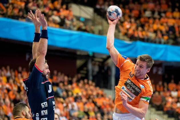 180324 Kristianstad Olafur Gudmundsson during the Champions League match between Kristianstad and Flensburg on March 24, 2018 in Kristianstad  Copyright: AvdoxBilkanovic BB180324AB005
