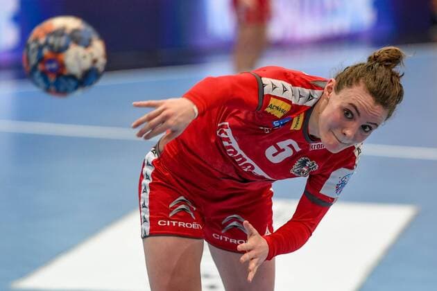 HANDBALL - EHF EC Quali, AUT vs POR BREGENZ,AUSTRIA,24.MAR.18 - HANDBALL - EHF European Handball Championship 2018, qualification women, OEHB international match Länderspiel Austria vs Portugal. Image shows Sonja Frey (AUT). GEPAxpictures xOliverxLerch