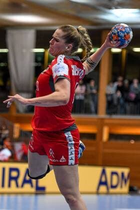 HANDBALL - EHF EC Quali, AUT vs POR BREGENZ,AUSTRIA,24.MAR.18 - HANDBALL - EHF European Handball Championship 2018, qualification women, OEHB international match Länderspiel Austria vs Portugal. Image shows Beate Scheffknecht (AUT). GEPAxpictures xOliverxLerch