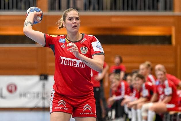 HANDBALL - EHF EC Quali, AUT vs POR BREGENZ,AUSTRIA,24.MAR.18 - HANDBALL - EHF European Handball Championship 2018, qualification women, OEHB international match Länderspiel Austria vs Portugal. Image shows Beate Scheffknecht (AUT). GEPAxpictures xOliverxLerch