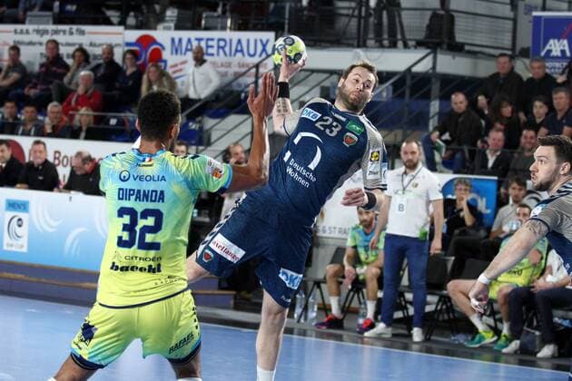Steffen Fath (Berlin) HANDBALL : Coupe EHF - Phase de groupes - 5eme journee - Saint-Raphael Var Handball vs Füchse Berlin - 24 03 2018 KevinDomas Panoramic 