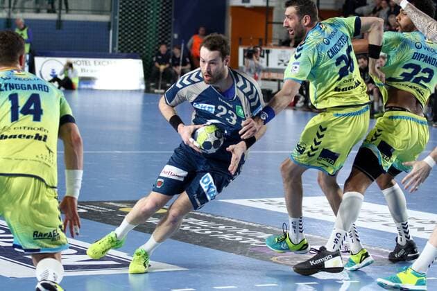 Steffen Fath (Berlin) HANDBALL : Coupe EHF - Phase de groupes - 5eme journee - Saint-Raphael Var Handball vs Füchse Berlin - 24 03 2018 KevinDomas Panoramic 