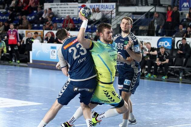Alexander Lynggaard (Saint-Raphael) HANDBALL : Coupe EHF - Phase de groupes - 5eme journee - Saint-Raphael Var Handball vs Füchse Berlin - 24 03 2018 KevinDomas Panoramic 