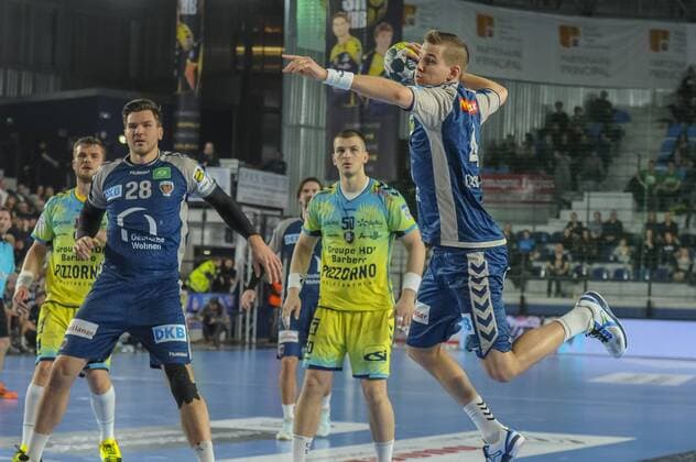 Bjarki Mar Elisson (Fuchse Berlin) HANDBALL : Saint Raphael vs Fuchse Berlin - EHF Cup - Phase de groupe - Saint Raphael - 24 03 2018 NorbertScanella Panoramic 