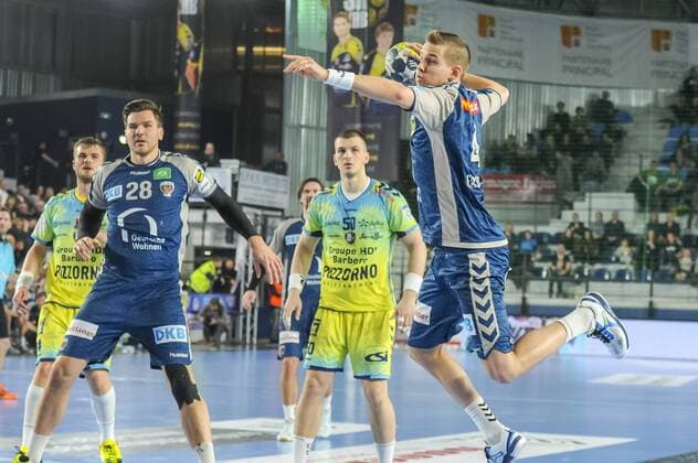 Bjarki Mar Elisson (Fuchse Berlin) HANDBALL : Saint Raphael vs Fuchse Berlin - EHF Cup - Phase de groupe - Saint Raphael - 24 03 2018 NorbertScanella Panoramic 