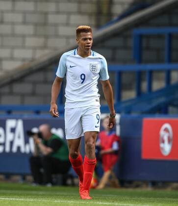 Lukas Nmecha (Manchester City) of England U19 during the international match L?nderspiel between England U19 and Netherlands U19 at New Bucks Head, Telford, England on 1 September 2016. Copyright: xAndyxRowlandx PMI-0619