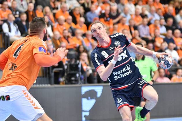 IFK Kristianstad SG Flensburg Handewitt EHF Champions League Kristianstad 24 03 18 Kristianstad 24 03 18 Sport Handball VELUX EHF Champions League Season 2017 2018 Eighth finals IFK Kristianstad SG Flensburg Handewitt Holger Glandorf SG Flensburg Handewitt 09 Mario Lipovac IFK Kristianstad 04 xmmkx