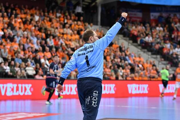 IFK Kristianstad SG Flensburg Handewitt EHF Champions League Kristianstad 24 03 18 Kristianstad 24 03 18 Sport Handball VELUX EHF Champions League Season 2017 2018 Eighth finals IFK Kristianstad SG Flensburg Handewitt Mattias Andersson SG Flensburg Handewitt 01 xmmkx