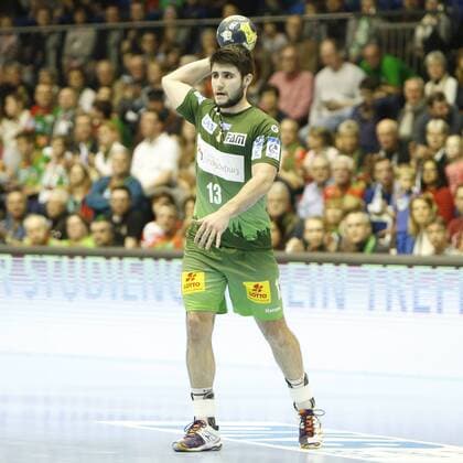 Juan Munoz de la Pena Magdeburg 13 cut out single image Full Body Handball EHC Cup SC Magdeburg SKA Minsk xtgx