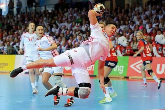 Handball , Kvinner , EM-Kvalifisering , Kvalifisering til EM , 25.03.2018 , 20180325 Norge - Kroatia Katarina Jezic - Kroatia Foto: Sjur St¿len Digitalsport 
