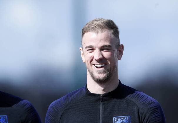 England s Joe Hart during training at the Tottenham Hotspur Training Centre, London. Picture date: March 26th 2018. Picture credit should read: David Klein Sportimage EDITORIAL USE ONLY. No use with unauthorised audio, video, data, fixture lists, club league logos or live services. Online in-match use limited to 120 images, no video emulation. No use in betting, games or single club league player publications.