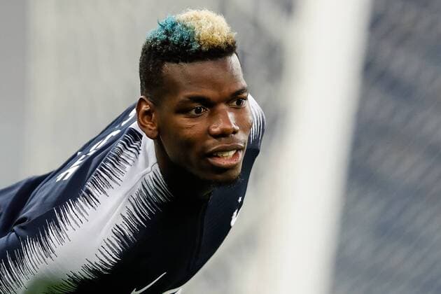 Fußball, Frankreich Training March 26, 2018 - Saint Petersburg, Russia - Paul Pogba of France national team Nationalteam during training session ahead of International Friendly Länderspiel football match against Russia on March 26, 2018 at Saint Petersburg Stadium in Saint Petersburg, Russia. Russia v France - International Friendly  - ZUMAn230 20180326_zaa_n230_367 Copyright: xMikexKireevx