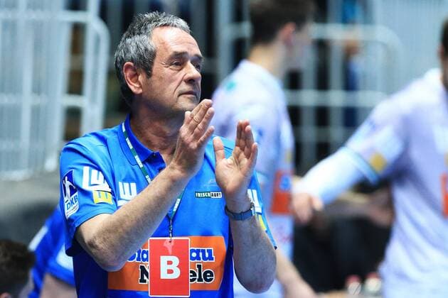 EHF cup, RK Nexe - Frisch Auf Frisch Auf Goeppingen 26.03.2018., Sportska dvorana OS kralja Tomislava, Nasice - EHF kup, skupina C, 5. kolo, RK Nexe - Frisch Auf Goeppingen. Coach of Goeppingena, Rolf Brack.  DavorxJavorovic PIXSELL