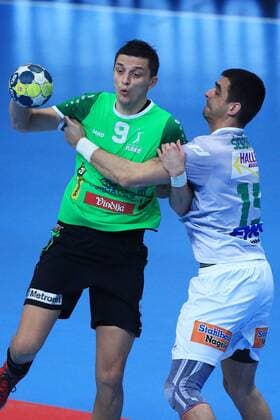 EHF cup, RK Nexe - Frisch Auf Frisch Auf Goeppingen 26.03.2018., Nasice, Croatia - EHF cup, group C, round 5, RK Nexe - Frisch Auf Goeppingen. Sasa Barisic Jaman, Zarko Sesum.  DavorxJavorovic PIXSELL