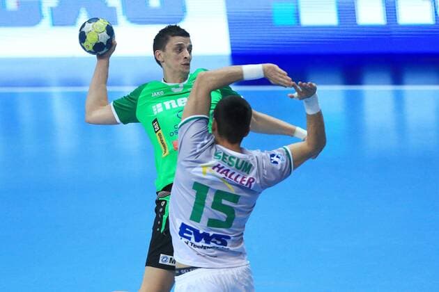 EHF cup, RK Nexe - Frisch Auf Frisch Auf Goeppingen 26.03.2018., Nasice, Croatia - EHF cup, group C, round 5, RK Nexe - Frisch Auf Goeppingen. Sasa Barisic Jaman, Zarko Sesum  DavorxJavorovic PIXSELL