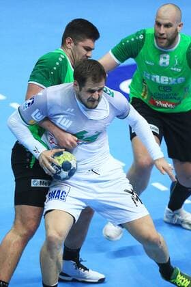 EHF cup, RK Nexe - Frisch Auf Frisch Auf Goeppingen 26.03.2018., Nasice, Croatia - EHF cup, group C, round 5, RK Nexe - Frisch Auf Goeppingen. Marin Sipic, Kresimir Kozina, Marko Mrdjenovic  DavorxJavorovic PIXSELL
