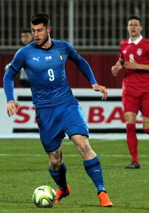 27.03.2018 Novi Sad Serbia-Italy Under 21 U21 U 21 International Friendly Länderspiel match men s football Alberto Cerri Italy : 