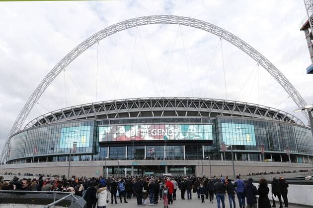 A general view of the stadium arch during the International Friendly Länderspiel match between England and Italy at Wembley Stadium, London, England on 27 March 2018. Copyright: xCarltonxMyriex 19390008