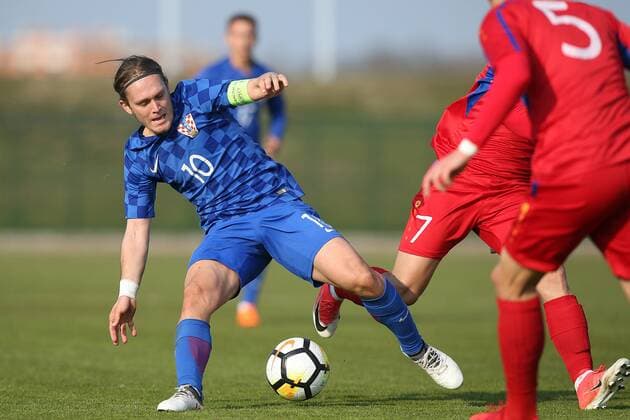 Qualification Match for Euro U21 U 21 to be held in Italy in 2019, Group 1, Round 7, Croatia - Moldova 27.03.2018., Croatia, Velika Gorica - Qualification Match for Euro U21 to be held in Italy in 2019, Group 1, Round 7, Croatia - Moldova. Alen Halilovic  GoranxStanzl PIXSELL