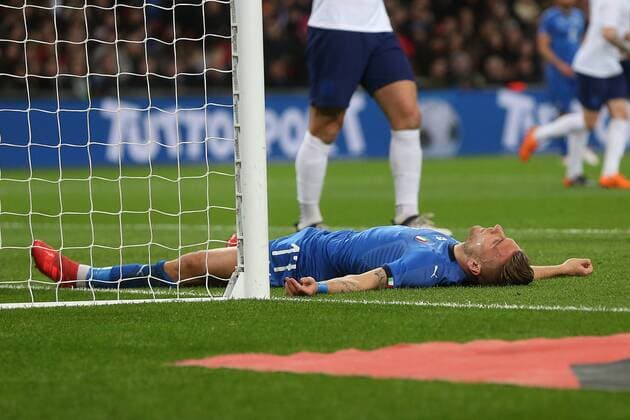 England v Italy International Friendly L?nderspiel Ciro Immobile of Italy rues a missed chance during the International Friendly match at Wembley Stadium, London Content Not Available For UK Newspapers Copyright: xPaulxChestertonx FIL-11556-0056
