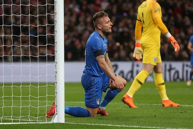 England v Italy International Friendly L?nderspiel Ciro Immobile of Italy rues a missed chance during the International Friendly match at Wembley Stadium, London Content Not Available For UK Newspapers Copyright: xPaulxChestertonx FIL-11556-0057