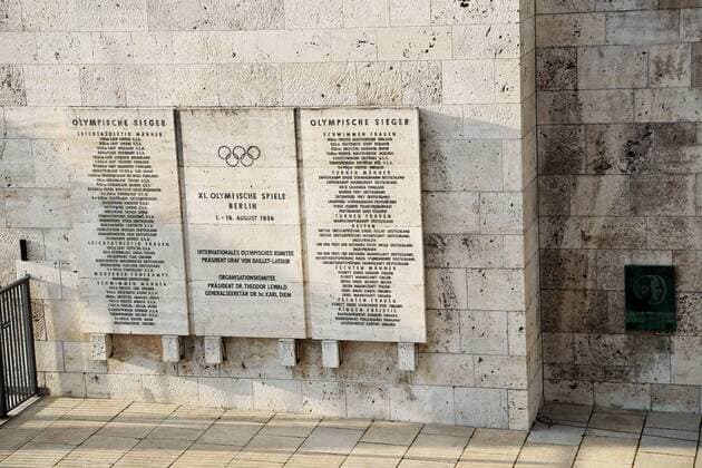 2018.03.27 Berlin Olympia Stadion Pilka nozna Mecz towarzyski sparing Niemcy - Brazylia N z Stadion zabytkowa tablica pamiatkowa przed meczem towarzyskim OlympiaStadion Olympia Stadium stadion olimpijski Foto Szymon Gorski PressFocus 2018.03.27 Berlin Olympia Stadion Football Friendly game match Niemcy - Brazylia Stadion zabytkowa tablica pamiatkowa przed meczem towarzyskim OlympiaStadion Olympia Stadium stadion olimpijski Credit: Szymon Gorski PressFocus NEWSPIX.PL --- Newspix.pl  20180327PF_SG019