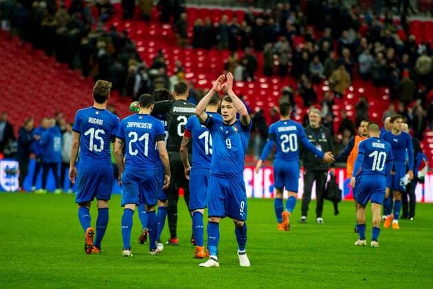 Andrea Belotti of Italy during the International Friendly Länderspiel match between England and Italy at Wembley Stadium, London, England on 27 March 2018. Copyright: xSalvioxCalabresex 19380011
