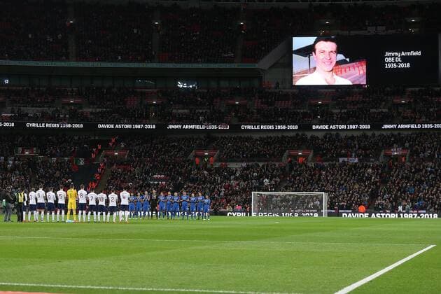 England v Italy International Friendly L?nderspiel A minutes applause for Cyrille Regis, Davide Astori and Jimmy Armfield before the International Friendly match at Wembley Stadium, London Content Not Available For UK Newspapers Copyright: xPaulxChestertonx FIL-11556-0158