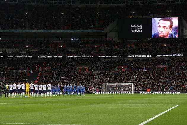 England v Italy International Friendly L?nderspiel A minutes applause for Cyrille Regis, Davide Astori and Jimmy Armfield before the International Friendly match at Wembley Stadium, London Content Not Available For UK Newspapers Copyright: xPaulxChestertonx FIL-11556-0159